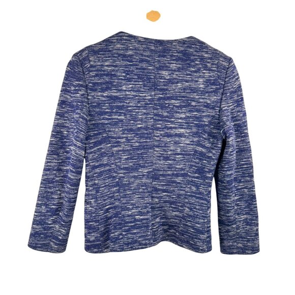 Wilfred Festin knit open front blazer blue career wool blend 90s SZ 4 - Picture 3 of 6